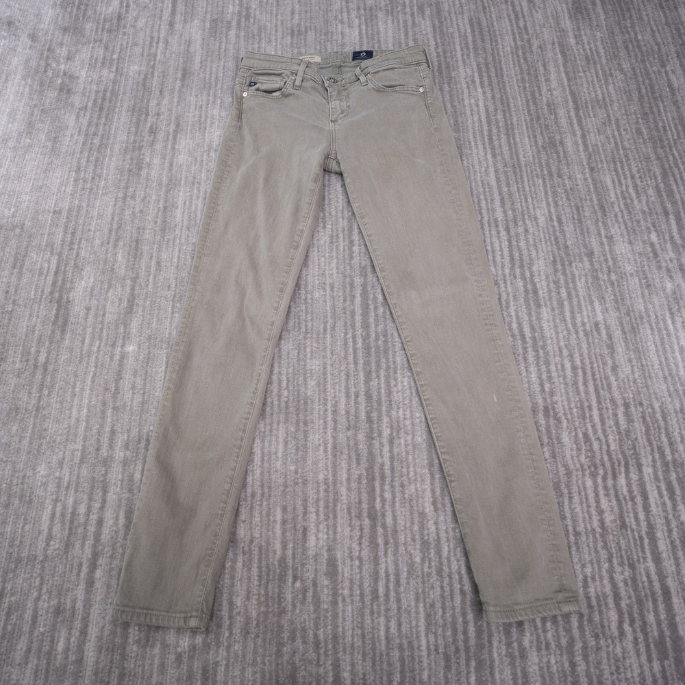 AG Adriano Goldschmied The Stevie Ankle Jeans Womens 25R Olive Green Excellent